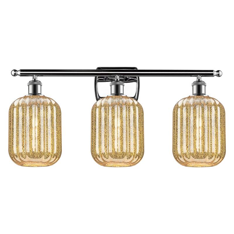Innovations Lighting Endless Possibilities Ballston - Preston - 3 Light 27" Jar Shade Bath Vanity Light - Mercury/Polished Chrome