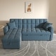 preview thumbnail 5 of 16, L-shaped Pull-out Sleeper Sectional Sofa Bed with Storage Chaise