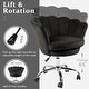 preview thumbnail 23 of 27, VANITII Accent Chair Swivel Vanity Chair Office Desk Chair With Wheels Modern Height Adjustable Pink/Grey/White