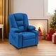 preview thumbnail 2 of 49, MCombo Big Kids Recliner Chair for Toddler Boys and Girls Faux Leather - 28.3"(L)x26.4"(W)x34.2"(H) Light Blue