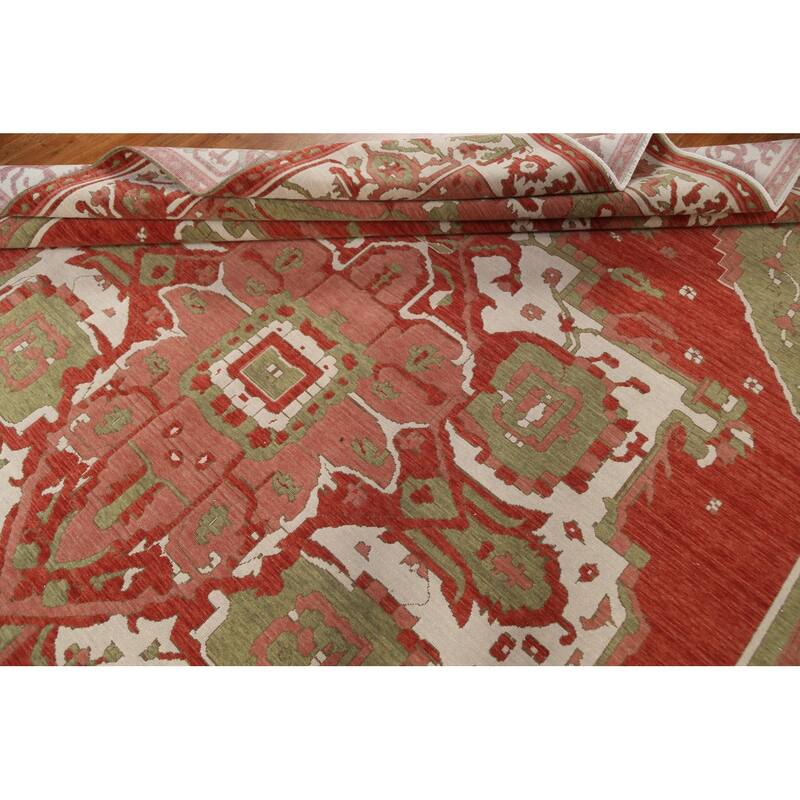 Traditional Heriz Serapi Turkish Oriental Area Rug Wool Hand-knotted - 9'9" x 13'0"