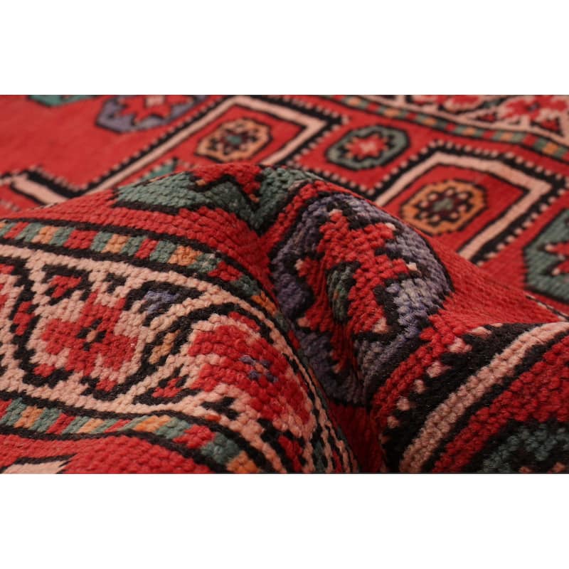 ECARPETGALLERY Hand-knotted Melis Vintage Red Wool Rug - 3'2 x 6'1