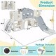 preview thumbnail 22 of 37, 7-in-1 Toddler Slide Set - Spaceship Playset with Slide, Arch Tunnel, Basketball Hoop, and Toy Storage