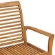 preview thumbnail 4 of 8, vidaXL Patio Bench with Bright Green Cushion 44.1" Solid Teak Wood - 44.1" x 21.7" x 37"