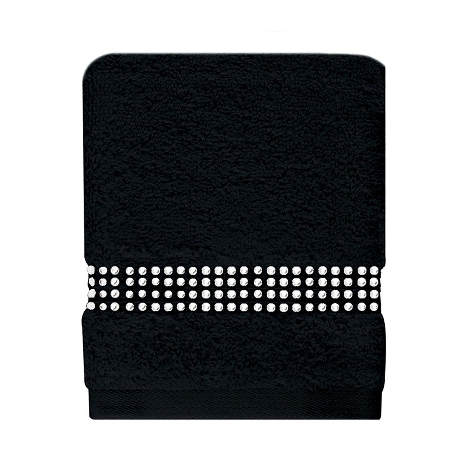 Sparkles Home Rhinestone Stripe Fingertip Towel (Set of 2)
