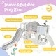 preview thumbnail 11 of 25, Kids Slide Playset Structure 9 in 1,Spaceship Set with Slide,Arch Tunnel,Ring Toss,Drawing Whiteboard,Basketball Hoop