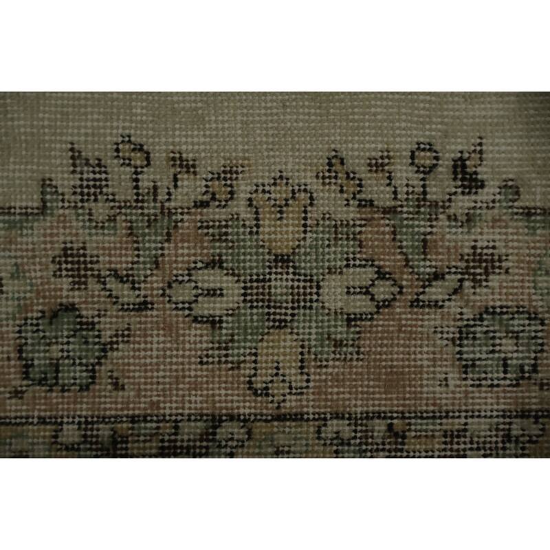 Hand Knotted Oriental 100% Wool Carpet Transitional Floral Beige & Ivories Anatolian Area Rug - 9' 11'' X 6' 4''