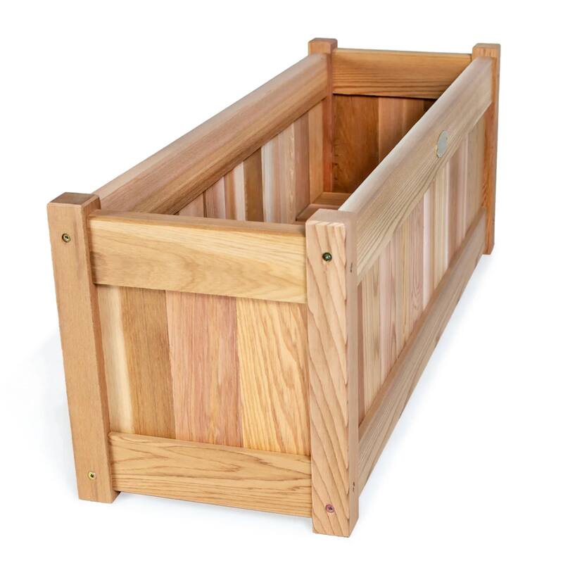 All Things Cedar 32 Inch Planter Box, Garden Bed for Flowers, Herbs & Vegetables - 9