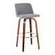 Option Grey Fabric/Round Chrome Footrest