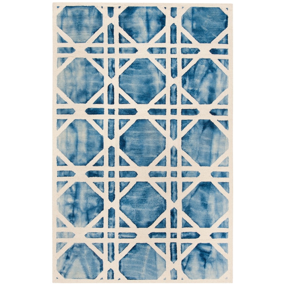 SAFAVIEH Handmade Dip Dye Oceana Geometric Wool Rug
