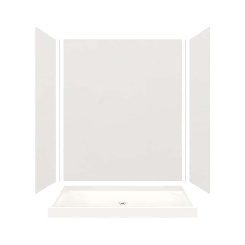 Transolid Expressions 60-in X 32-in X 72-in Glue to Wall Shower Kit - 32" x 60" x 72"