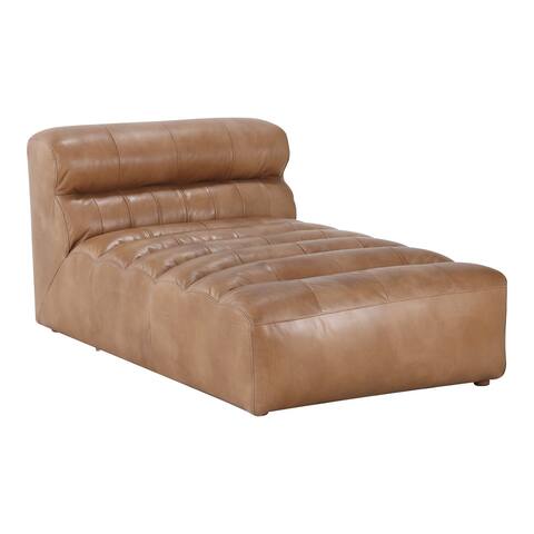 Aurelle Home Remi Modern Leather Chaise Sofa Chair