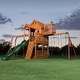 preview thumbnail 9 of 17, Backyard Discovery Skyfort II Cedar Wood Swing Set, Slide, Clubhouse