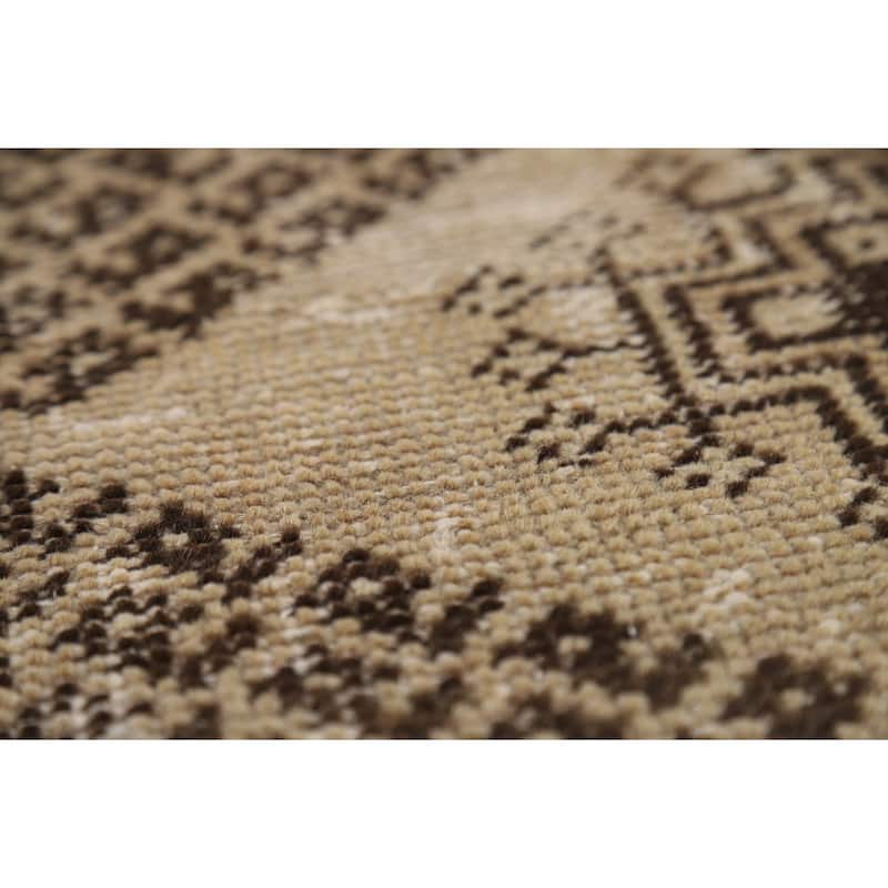 Tribal Geometric Qashqai Persian Area Rug Hand-Knotted Wool Carpet - 3'10" x 6'5"