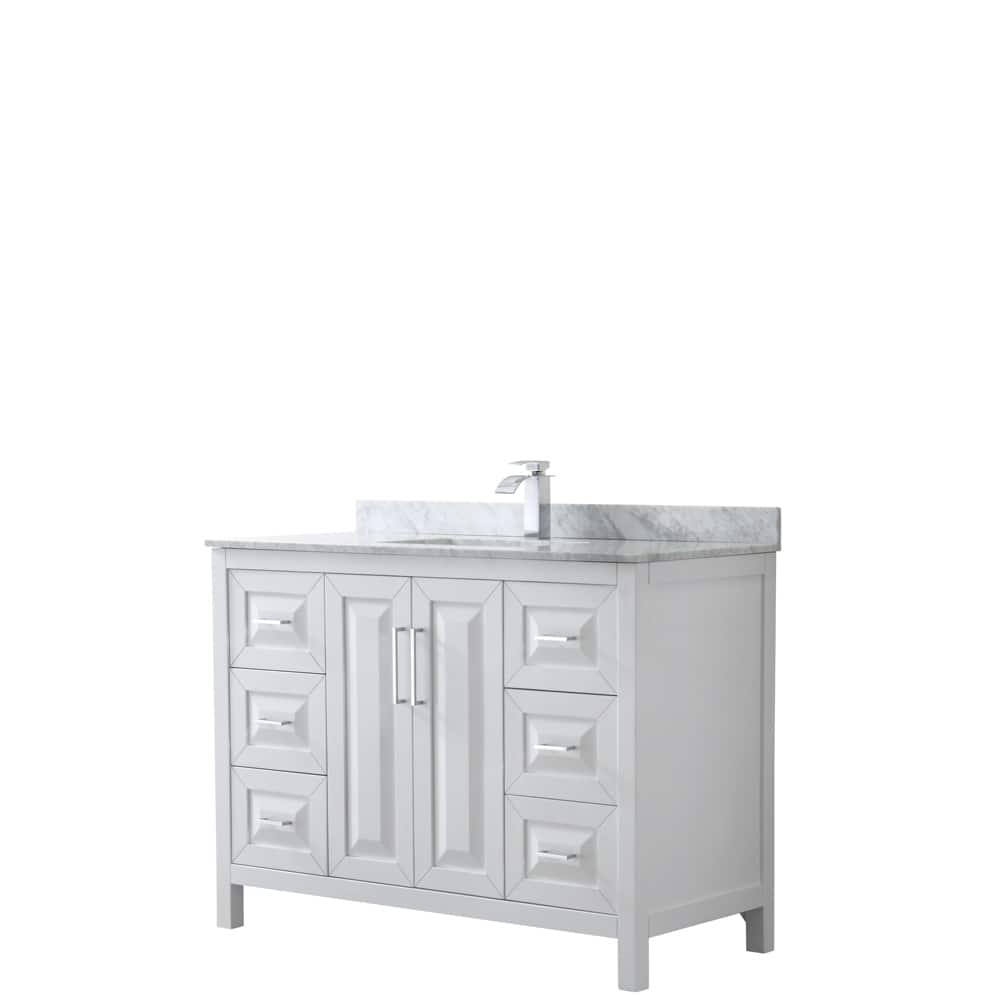 Daria 48-inch Single Vanity, Marble Top, No Mirror