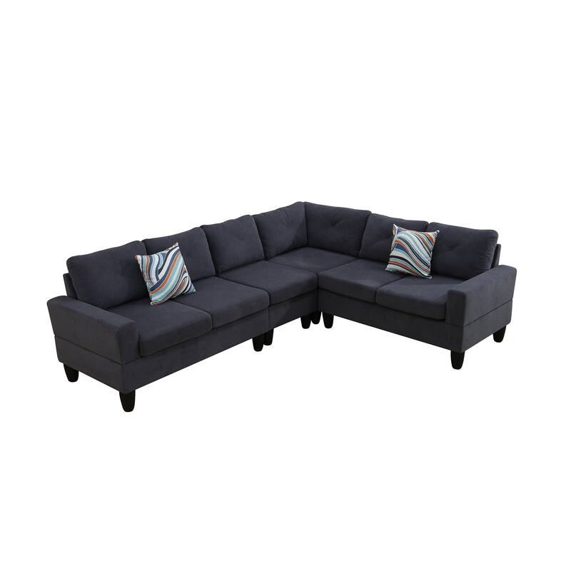Contemporary 4-Piece L-Shaped Sectional Sofa Set