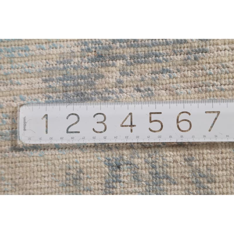 Modern Indian Abstract Accent Rug Handmade Wool Carpet - 2'9"x 4'10"