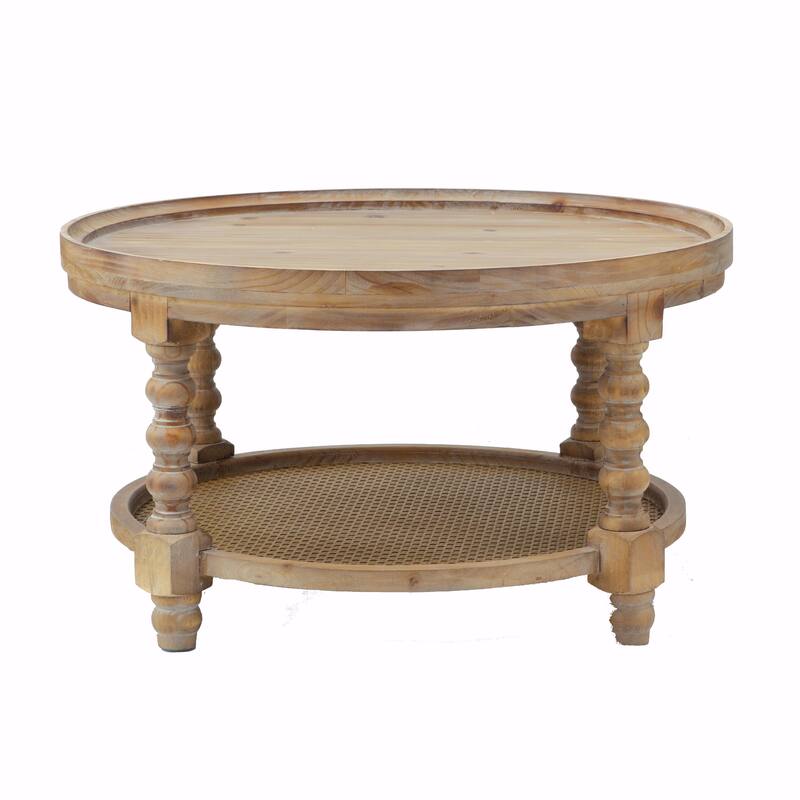 29.7" Round 2-Tiered Coffee Tabel