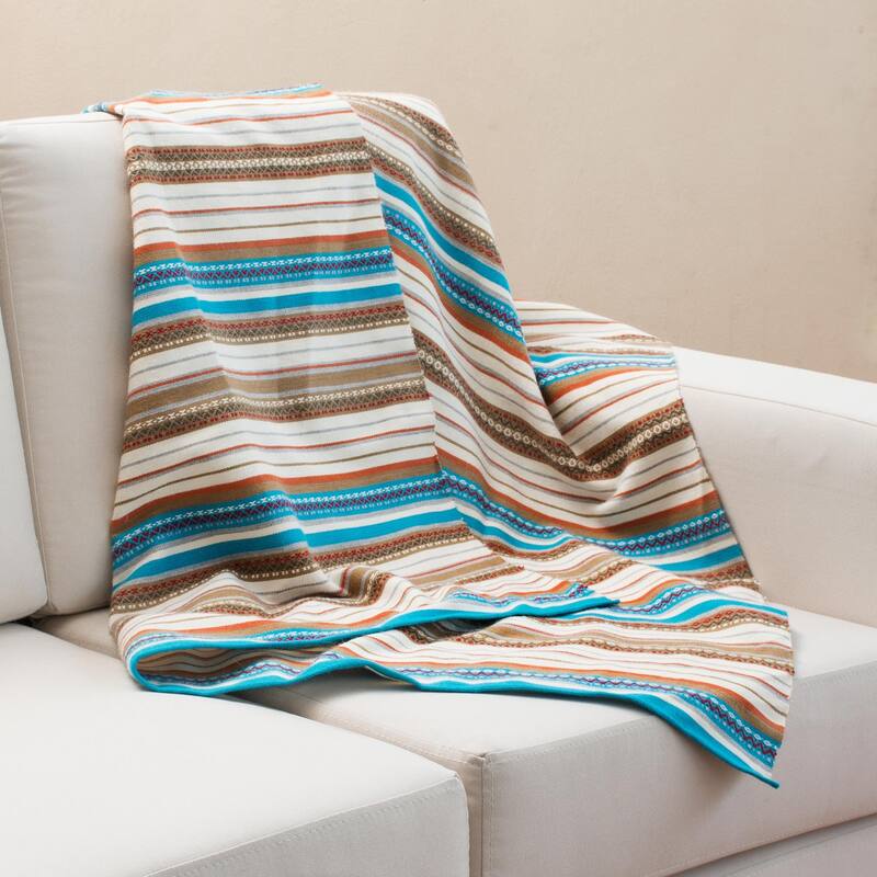 Novica Handmade Morning Stripes Throw