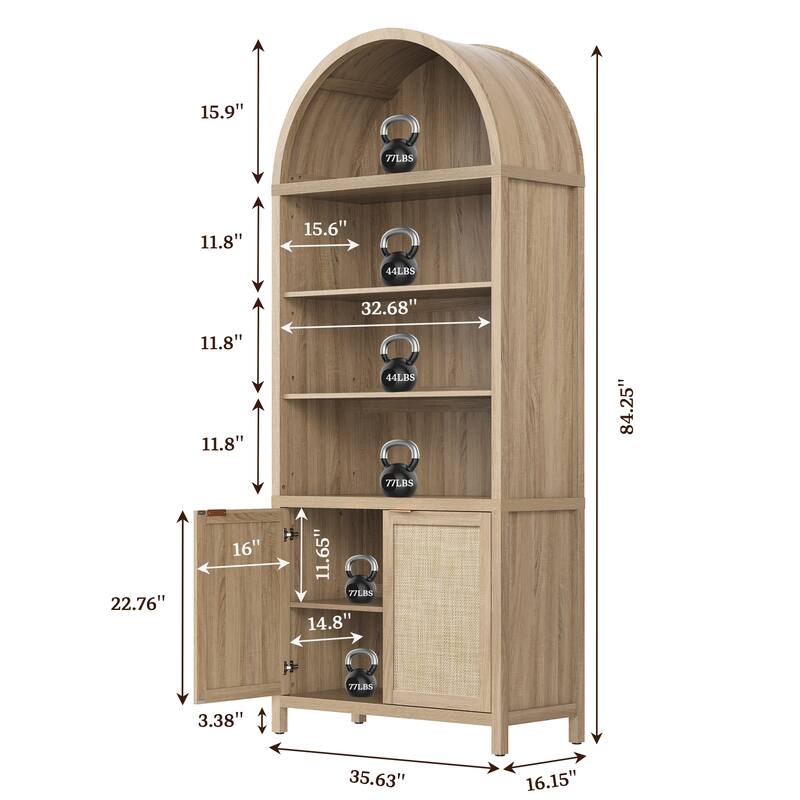 Ingenious Arc - Topped Multifunctional Storage Bookcase