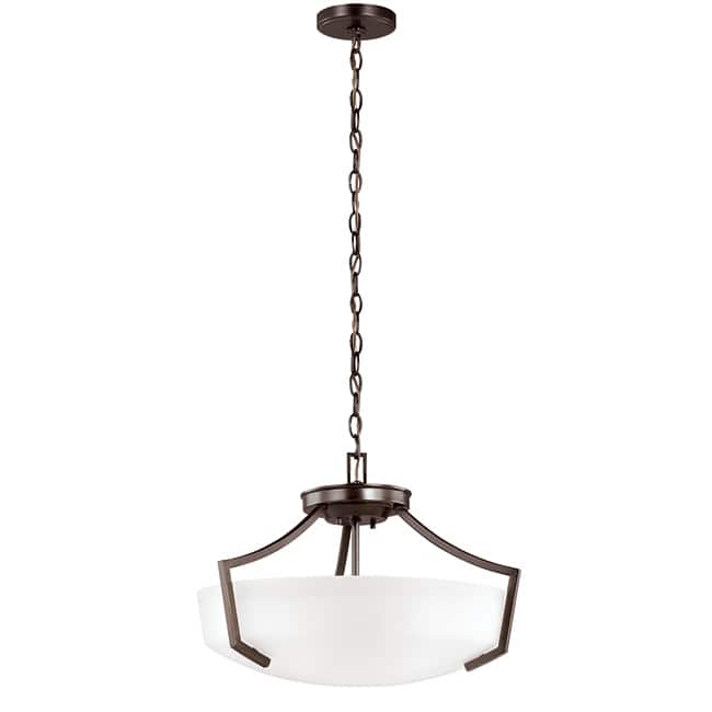 Hanford Three Light Ceiling Convertible Pendant - Burnt Sienna