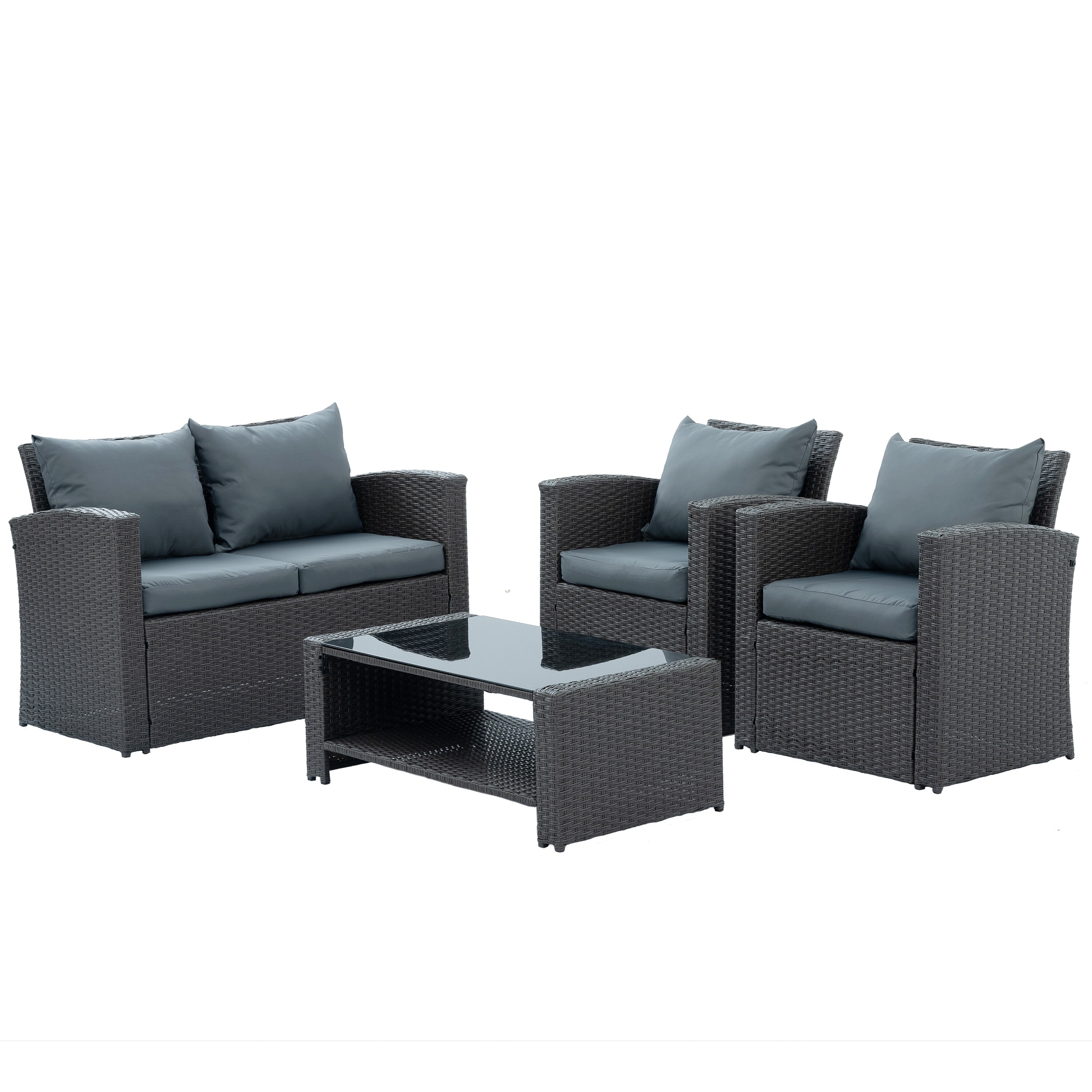 Dark grey rattan discount furniture