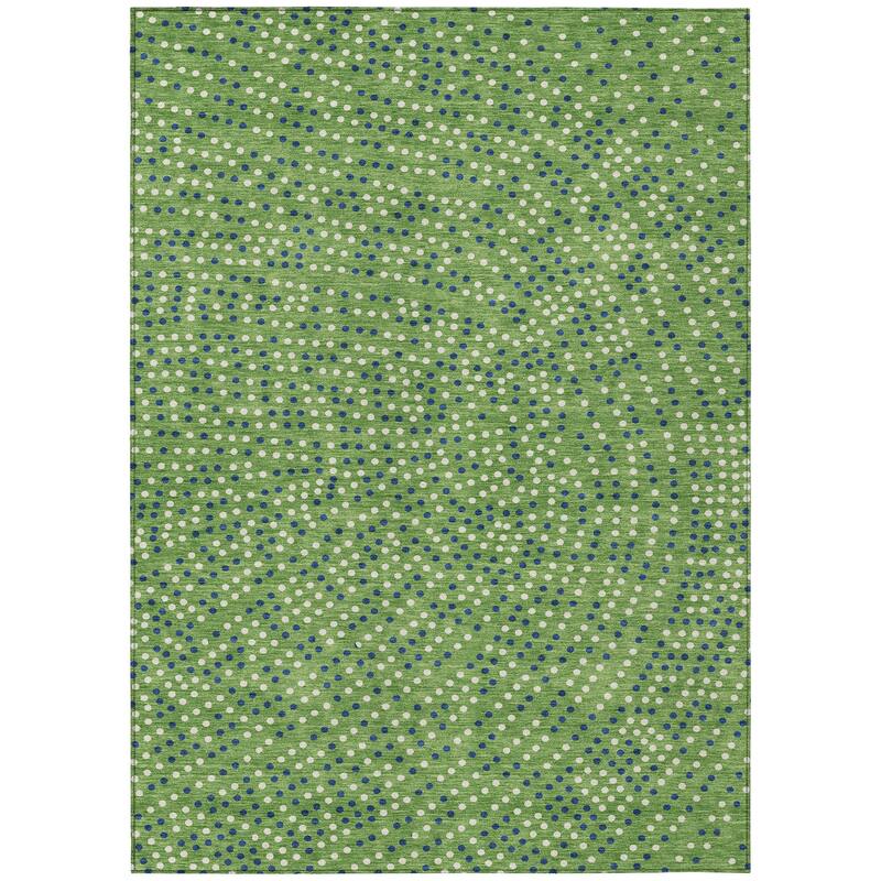 Machine Washable Indoor/ Outdoor Modern Dotty Chantille Rug