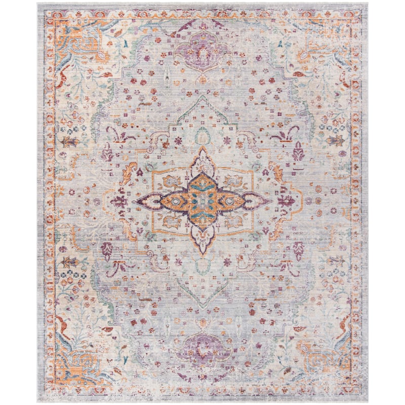 SAFAVIEH Illusion Julisa Vintage Boho Oriental Viscose Rug with Fringe