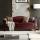 preview thumbnail 4 of 35, Sandra 81.5" Classic Genuine Leather Sofa With Solid Wood Legs By HULALA HOME burgundy