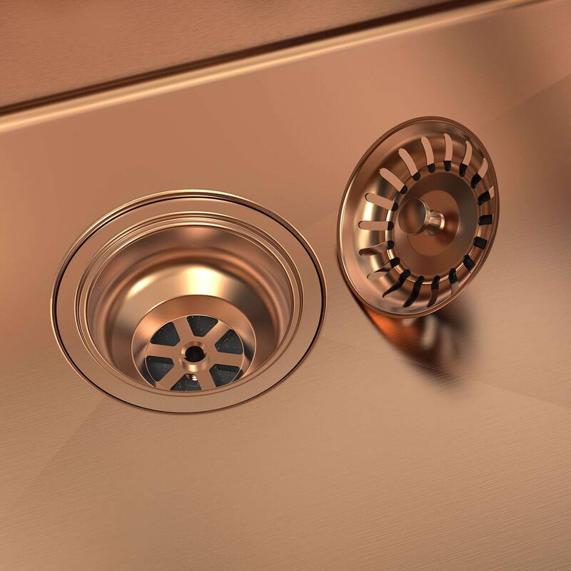 HIGOLD 30 inch Single Bowl Kitchen Sink Undermount,Stainless Steel Nano Sink, PVD Gold