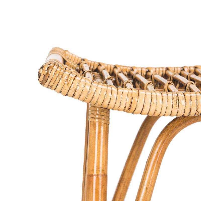 SAFAVIEH Huberte 25.6-inch Brown Rattan Counter Stool - 17.7" x 17.7" x 25.2" - 18Wx18Dx25H