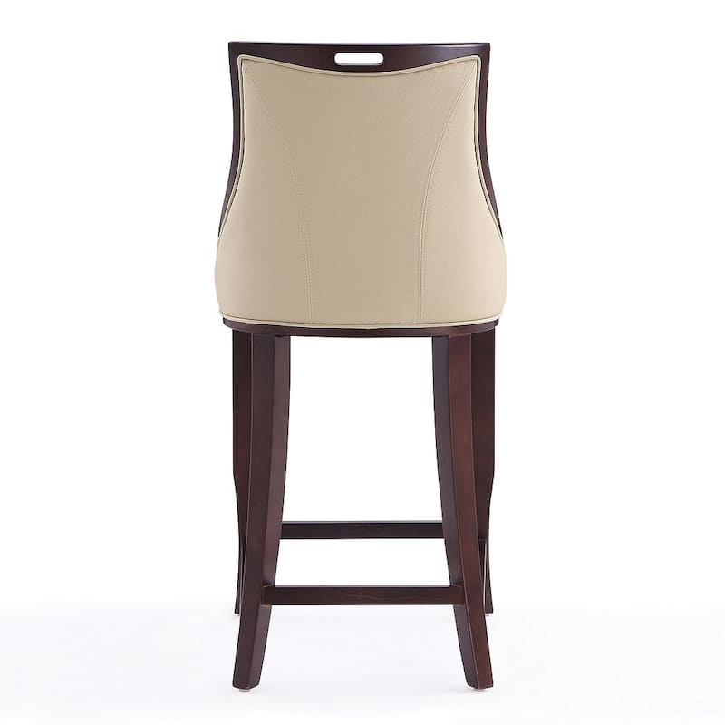 Manhattan Comfort Emperor 41 in. Walnut Beech Wood Bar Stool (Set of 3)