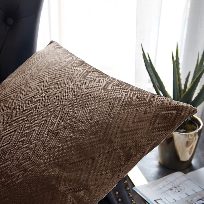 Tonopah Ikat Velvet Throw Pillow Cover Set, NO INSERT