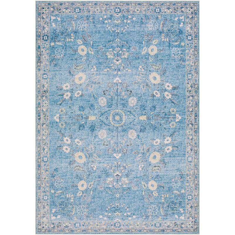 Livabliss Lavable Traditional Medallion Washable Area Rug