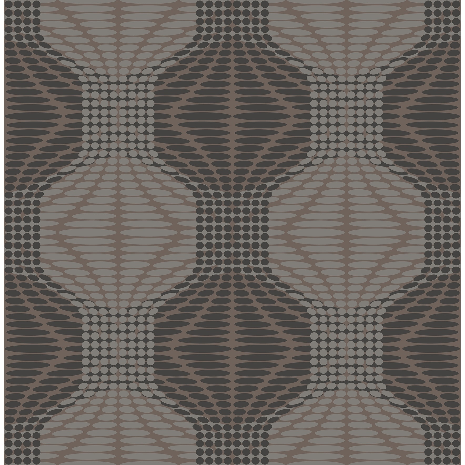 A-Street Prints Optic Brown Geometric Wallpaper