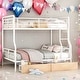 preview thumbnail 1 of 16, Modern Full XL Over Queen Bunk Bed with 2 Drawers,Save Space or Split Into 2 Beds for Bedroom White