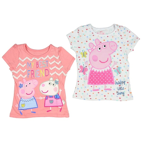Shop Peppa Pig Little Girls Toddler T Shirts Pack Of 2