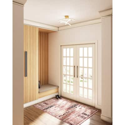 Sway 20 Inch 5CCT 3 Light Curved Flush Mount - 20 Inch