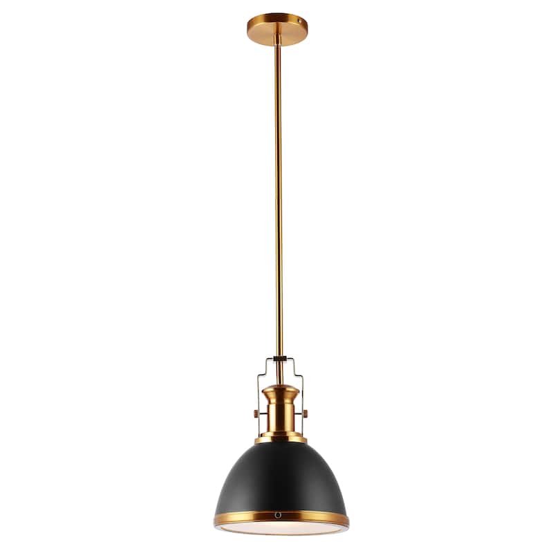 Deere Adjustable Iron/Glass Vintage LED Dome Pendant, by JONATHAN Y