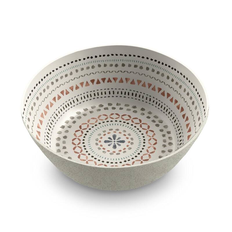 Abode Homewares by TarHong Desert Mandala Low Bowl, 7.4"/ 42 oz.Set of 6