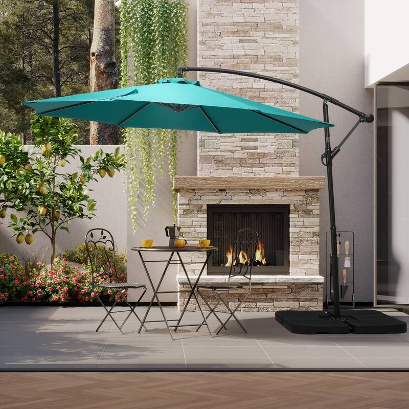 Weller 10-foot Offset Cantilever Hanging Patio Umbrella