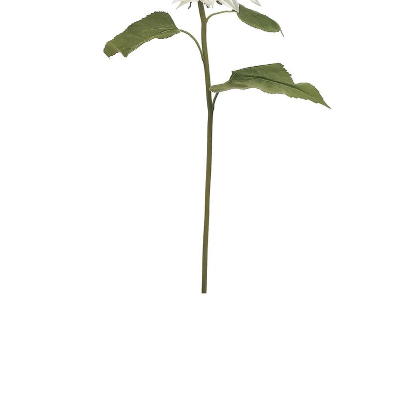 Sunflower Artificial Floral Spray - 25" - White