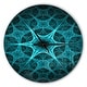 preview thumbnail 9 of 8, Designart 'Abstract blue ice flower' Oversized Modern Wall CLock 16 in. wide x 16 in. high