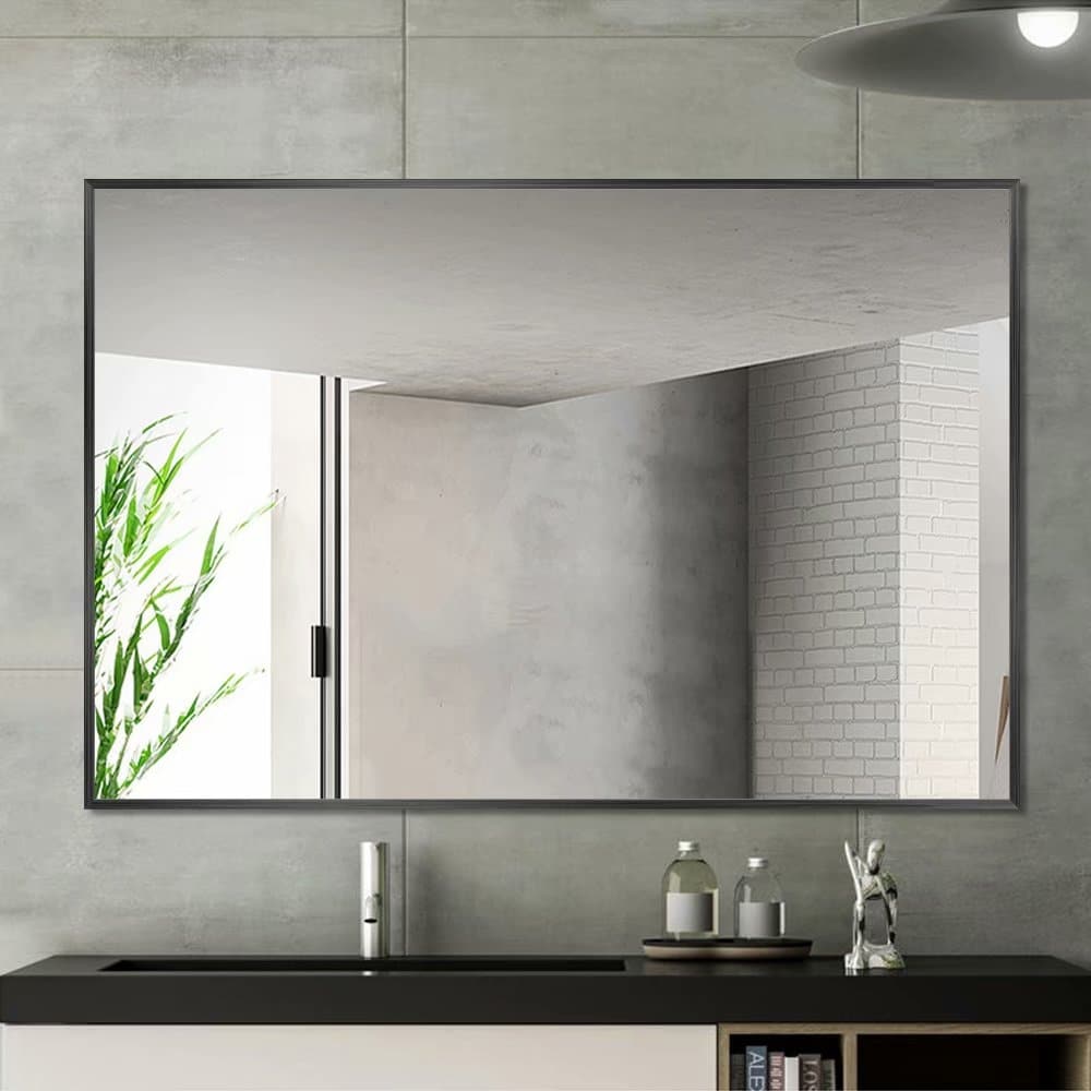 Rectangular Aluminum Alloy Bathroom Wall Mirror On Sale Bed Bath   Beyond 30395067