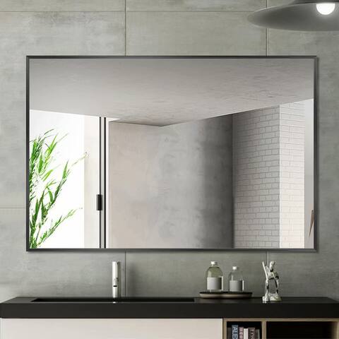 Rectangular Aluminum Alloy Bathroom Wall Mirror