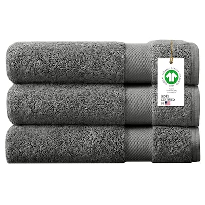 Delara Organic Cotton Feather Touch Quick Dry 650 GSM Bath Towel, 30"X58"