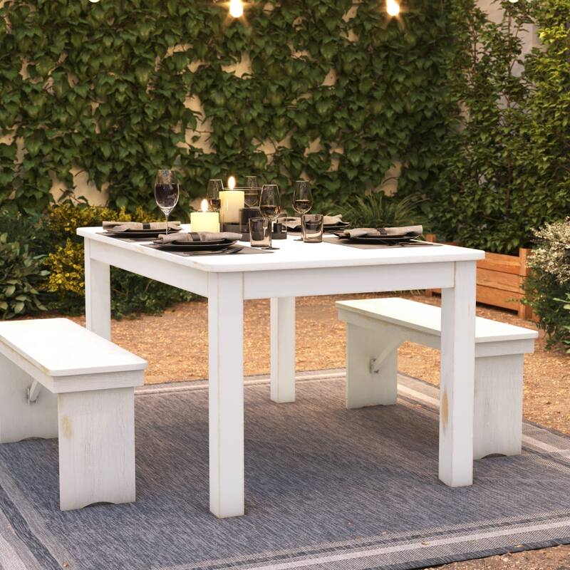 60" x 38" Rectangular Antique Rustic Solid Pine Farm Dining Table