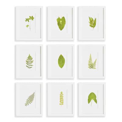 Green Leaf Petite Prints, Set Of 9