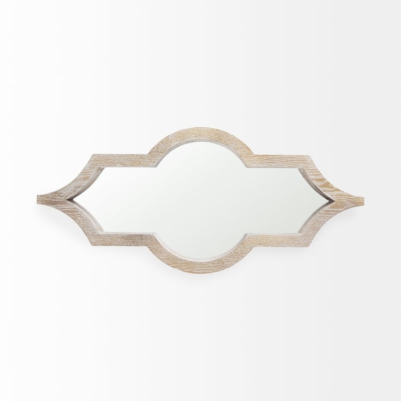 Tamanar Solid Wood Frame Moroccan Inspired Mirror - 34" x 15"