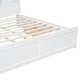 preview thumbnail 9 of 16, King Size Wood Platform Bed with Multi-storage Headboard, USB and Drawers, White